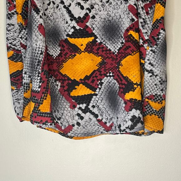 Allison Joy Sheer Gray / Black / Orange / Maroon Spaghetti Strap Tank Top SZ S - Picture 11 of 11